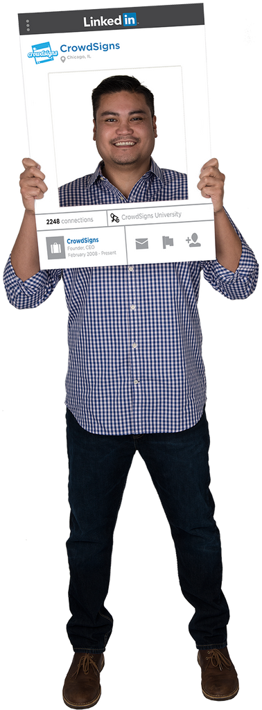 Etsy Linkedin Custom Photo Prop  , CrowdSigns - 1