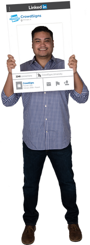 Etsy Linkedin Custom Photo Prop  , CrowdSigns - 1