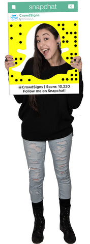 SnapChat (Ghost) Custom Photo Prop  , CrowdSigns - 1