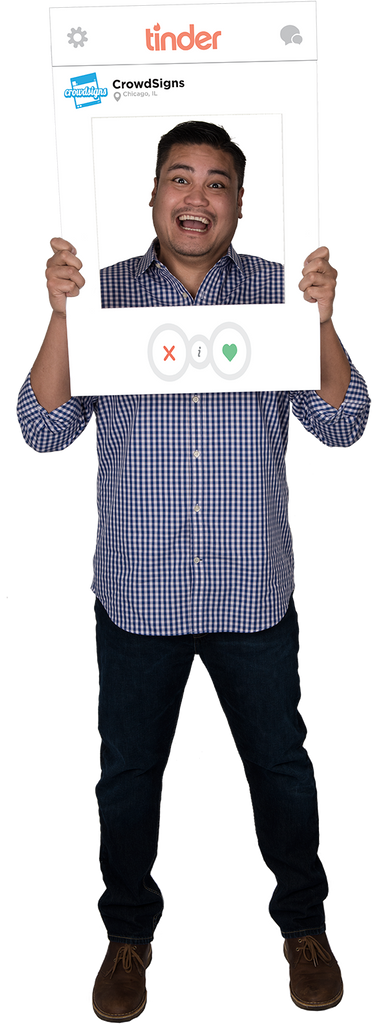 Etsy Tinder Custom Photo Prop  , CrowdSigns - 1